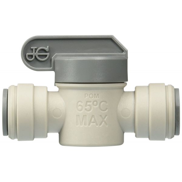 Ideal H2O JG Quick Connect Fitting - Inline Shut Off Valve  - 1-2 in - Gray (1-Bag)