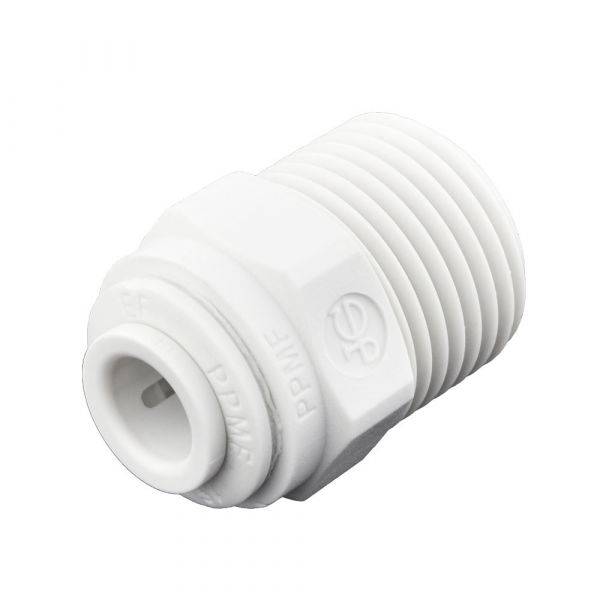 Ideal H2O JG Quick Connect Reducer Fitting - 1-4 in to 3-8 in NPTF - White (10-Bag)