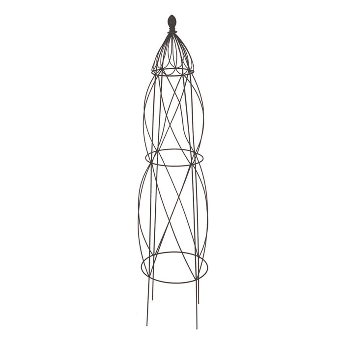 Panacea Vibrant Diamond Obelisk Trellis-Black, 51.5 in