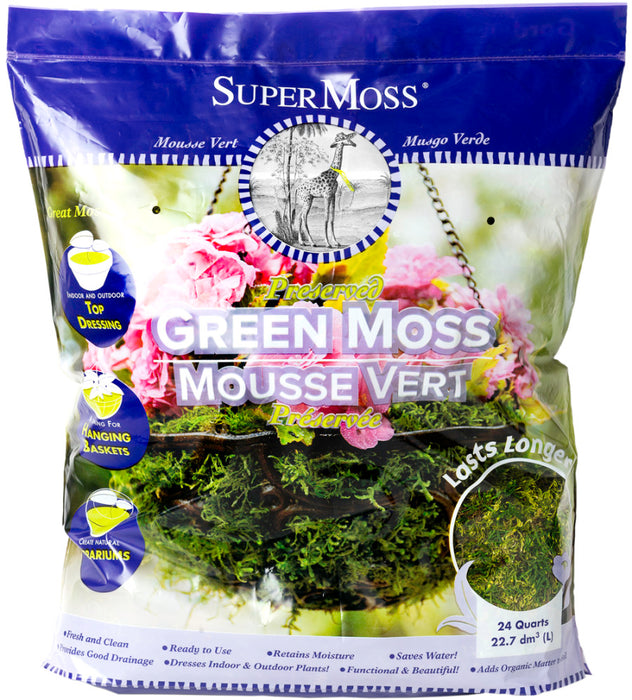 Supermoss Forest Moss Preserved-Fresh Green, 24 qt