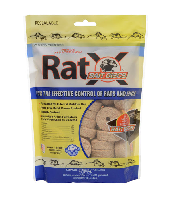 RatX Bait Rat and Mouse Control-Discs, 45 pk, 1 lb