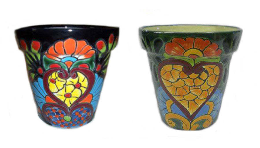 Talavera Flower Pots-Traditional, LG, 10 in