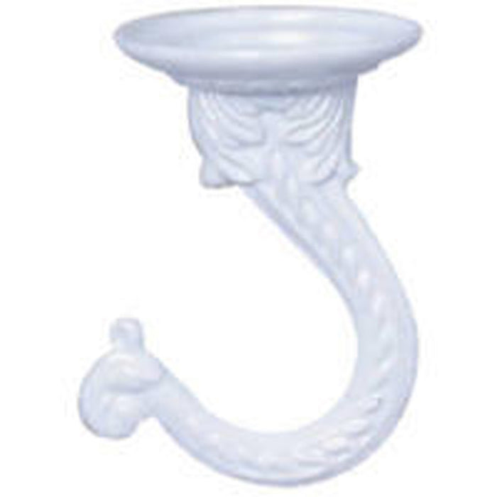 Panacea Jumbo Ceiling Hook-White, 0.15In (W) X 3.6In (H) X 4.6In (D)