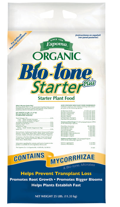 Espoma Organic Bio-tone Starter Plus Plant Food 4-3-3-18 lb