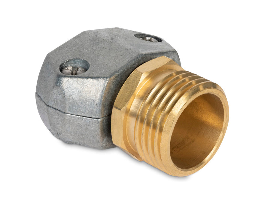 Gilmour Pro 5/8" and 3/4" Brass Male Clamp Coupling-5/8In-3/4 in