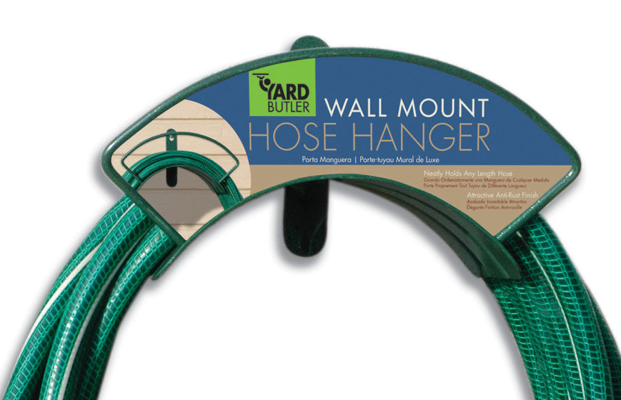 Lewis Wall Mounted Hose Hanger-Green, 7In X 13In X 7 in