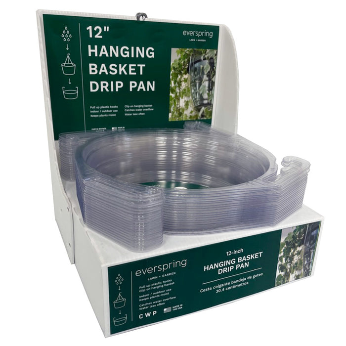 Curtis Wagner Plastics Hanging Basket Drip Pan-12 in