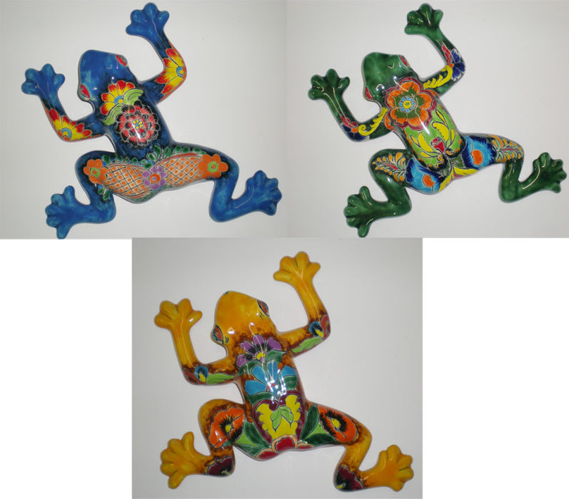 Talavera Frog Hanger-Blue/Green/Yellow, Mini