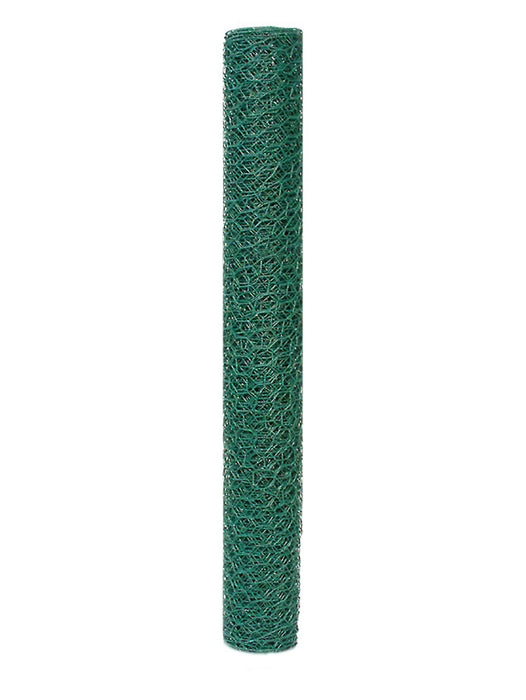 Garden Zone 20-gauge 1in Vinyl Hex Netting-Green, 36In X 25 ft